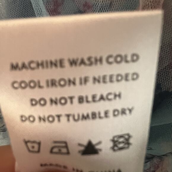 NWT Baltic Born Dress Floral Smocked Blue Clementine Tulle Maxi XL Milkmaid - Picture 10 of 11